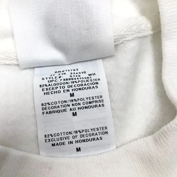 Champion Reverse Weave White Crewneck Sweatshirt Mens Medium Never Been Worn - Picture 6 of 11